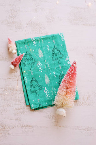 Full Pattern Winter Trees | Christmas Holiday Flour Sack Towel