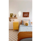 Taupe Checkered Pillow