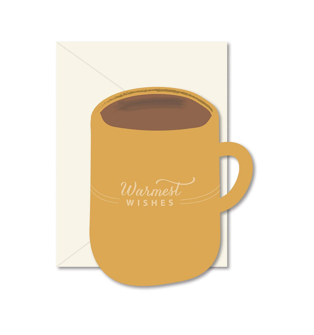 Warmest Wishes Coffee Mug Flat Greeting Card