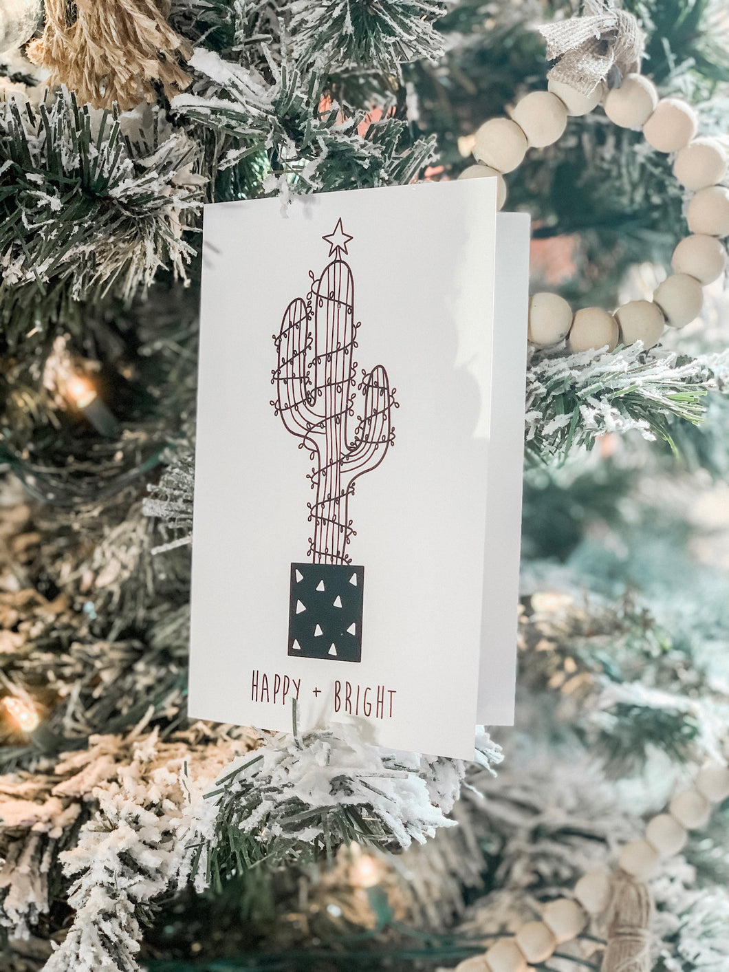 Happy + Bright Christmas card