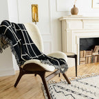 Grid Cotton Throw Blanket