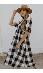 Maddie Buffalo Black Plaid Dress