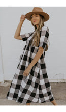 Load image into Gallery viewer, Maddie Buffalo Black Plaid Dress