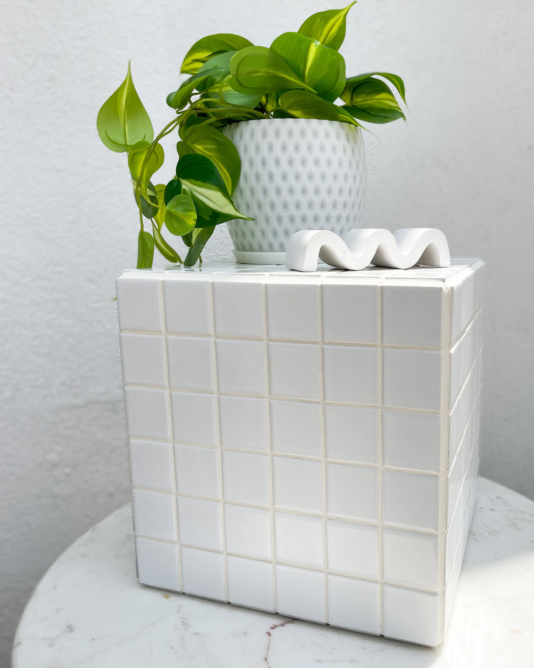 Tile Cube Plant Stand