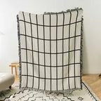 Grid Cotton Throw Blanket